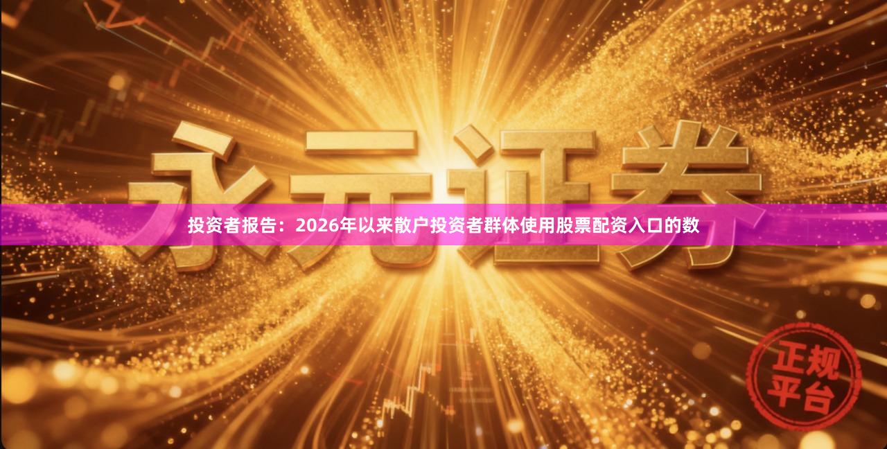 投资者报告：2026年以来散户投资者群体使用股票配资入口的数